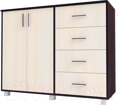 Тумба Аквилон №16 1160 (венге/млечный дуб) - фото