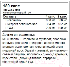 Комплексная пищевая добавка Trec Nutrition L-carnityne + Green Tea