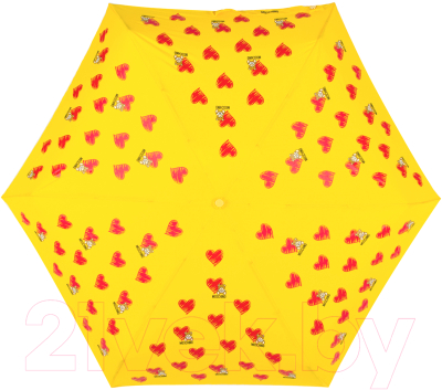 Зонт складной Moschino 8127-superminiU Hearts And Bears Yellow