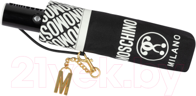 Зонт складной Moschino 8872-OCA Logo Black