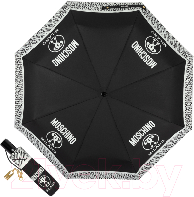 Зонт складной Moschino 8872-OCA Logo Black