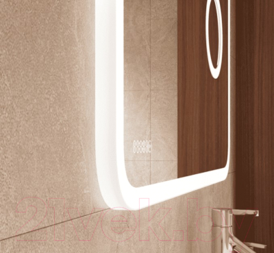 Зеркало Континент Bliss Led 120x70 (с увеличительным зеркалом и часами)