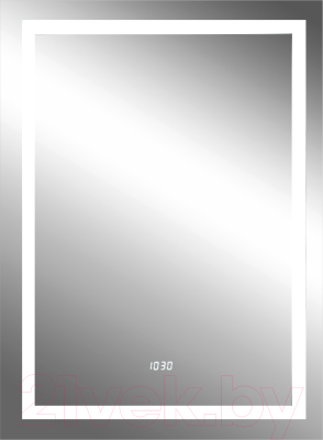 Зеркало Континент Verte Led 50x70 (с часами и датчиком движения)
