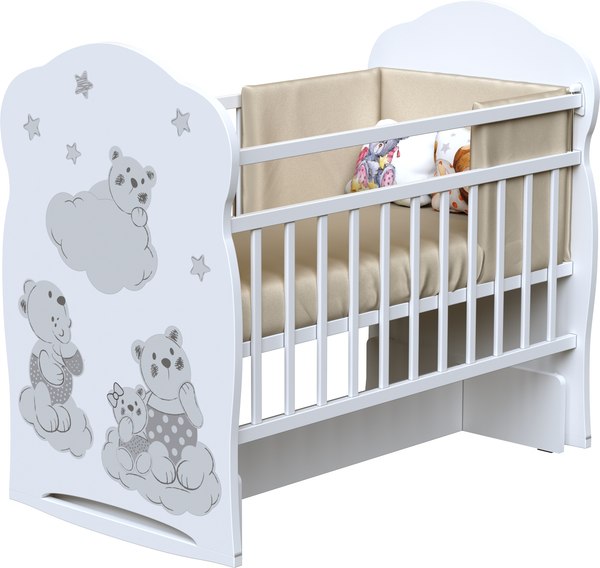 Детская кроватка VDK Timmy колесо-качалка с маятником - фото