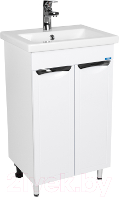 Тумба с умывальником Viant Лима Como 50 / VLIM50CO-T2ST + S-UM-COM50/1-w - фото