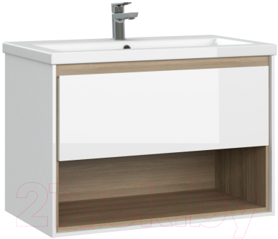 Тумба с умывальником Cersanit Louna 80 + Como 80 - фото