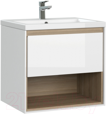 Тумба с умывальником Cersanit Louna 60 + Como 60 - фото