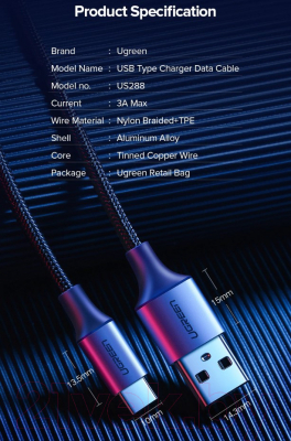 Кабель Ugreen US288 / 60126