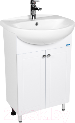 Тумба с умывальником Viant Париж Антик 55 / VPAR55AN-T2ST + 1WH110186 - фото