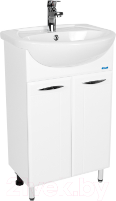 Тумба с умывальником Viant Прага Антик 55 / VPRA55AN-T2ST + 1WH110186 - фото