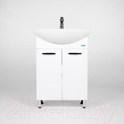 Тумба с умывальником Viant Милан Балтика 60 / VMIL60BA-T2ST + WH110246