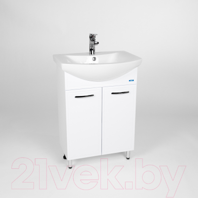 Тумба с умывальником Viant Милан Балтика 60 / VMIL60BA-T2ST + WH110246