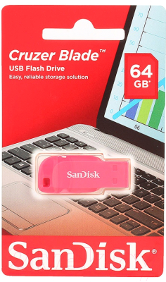 Usb flash накопитель SanDisk Cruzer Blade Pink 64GB (SDCZ50C-064G-B35PE)