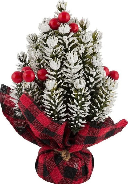 Елка декоративная Волшебная страна Елка заснеженная в букете / 007635 - фото