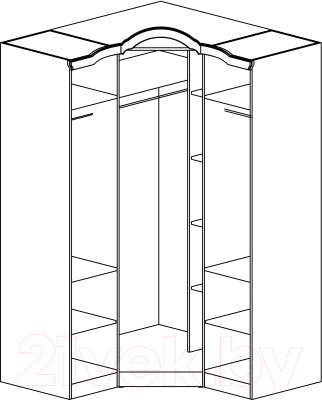 Шкаф Мебель-Неман Орхидея СП-002-18Д2