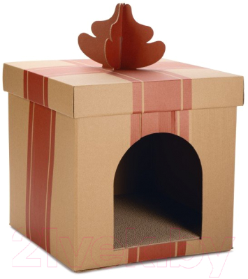 Домик-когтеточка Beeztees Рождественский домик 2400010 - фото