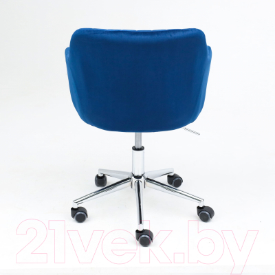 Кресло офисное AksHome Sark (синий велюр/хром)
