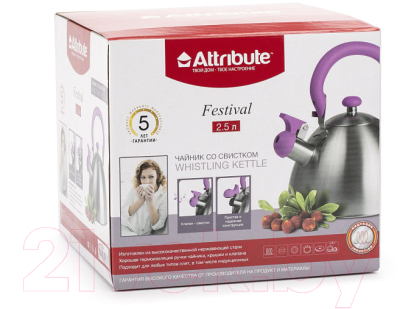 Чайник со свистком Attribute Festival ASS309