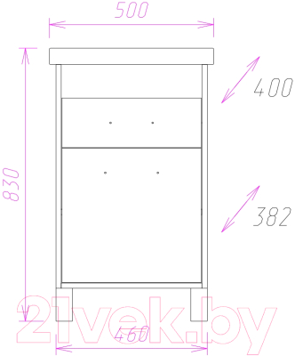 Тумба с умывальником Onika Натали 50.12 105016 + Фостер 50