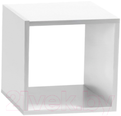 Полка-ячейка Bon Mebel Куб-1 (белый) - фото