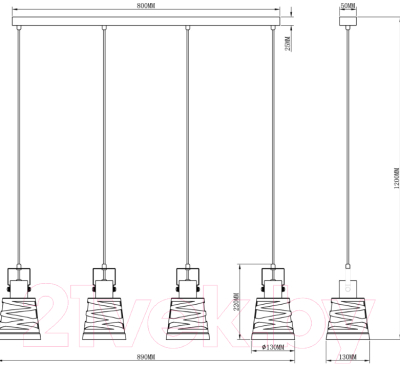 Люстра Moderli Ekaterina / V3021-4P