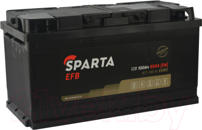 Автомобильный аккумулятор SPARTA EFB 6СТ-100 Евро 950A - фото