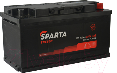 Автомобильный аккумулятор SPARTA Energy 6СТ-100 Евро 850A - фото
