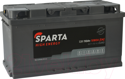Автомобильный аккумулятор SPARTA High Energy 6СТ-110 Евро 1080A - фото