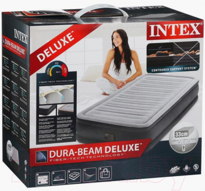 Надувная кровать Intex Twin Dura-Beam Comfort-Plush 67766NP