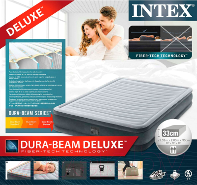Надувная кровать Intex Queen Dura-Beam Comfort-Plush 67770NP (203x152x33)