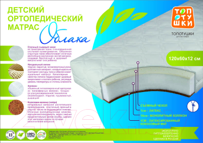 Матрас в кроватку Топотушки Облака / 22