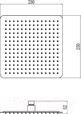 Лейка верхнего душа Ledeme L014-25