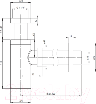 Сифон Deante NHC D31K