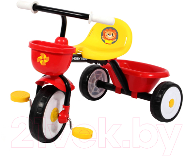 Трехколесный велосипед Moby Kids Primo Львенок / 646235 - фото