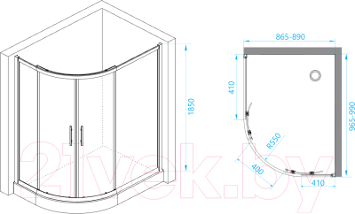 Душевой уголок RGW PA-61 / 41086190-11