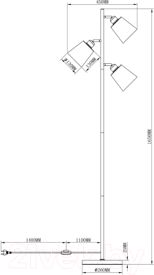 Торшер Moderli Floor / V3050-3F