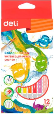 Набор акварельных карандашей Deli C00700 - фото
