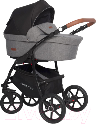 Детская универсальная коляска Riko Basic Bella Lux 3 в 1 (01/темно-серый) - фото