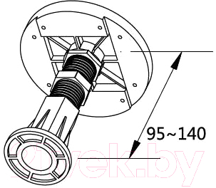 Ножки опорные Cezares TRAY-LEGS-AS-07