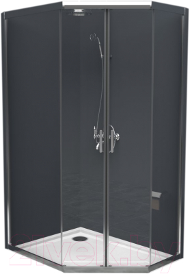 Душевой уголок BelBagno UNO-195-PH-2-100/80-C-Cr - фото