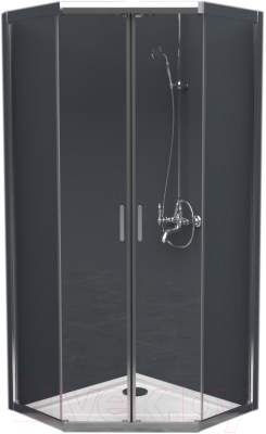 Душевой уголок BelBagno UNO-195-P-2-90-C-Cr - фото