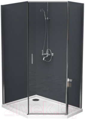 Душевой уголок BelBagno UNO-195-PH-1-100/80-C-Cr - фото