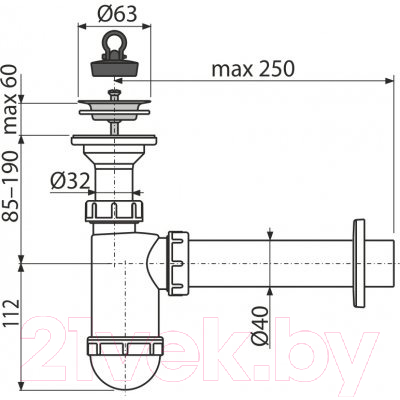 Сифон Alcadrain A41+A770-BL-01