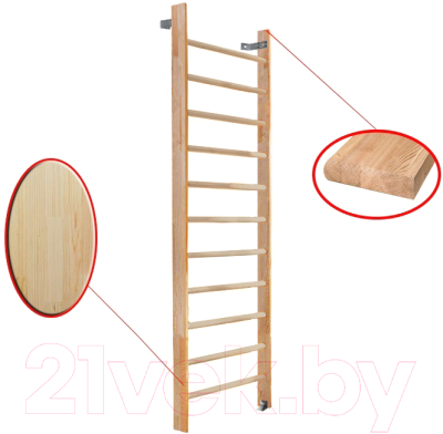 Шведская стенка Dinamika ZSO-000070 (2.4x0.8, сосна)