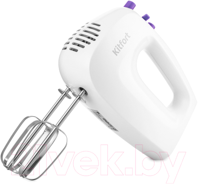Миксер ручной Kitfort KT-3071-1 (белый/фиолетовый) - фото