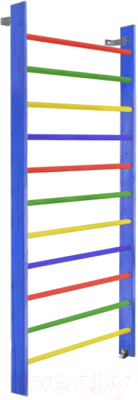 Шведская стенка Dinamika Цветная ZSO-000060 (2.4x1, сосна) - фото