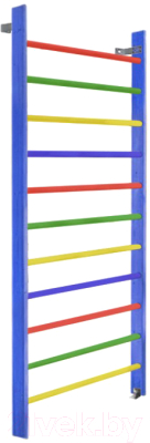 Шведская стенка Dinamika Цветная ZSO-000089 (2.4x1, сосна) - фото