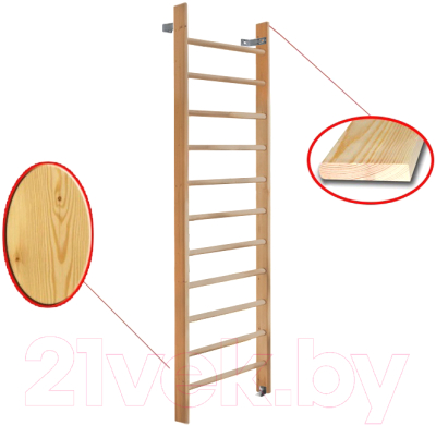 Шведская стенка Dinamika ZSO-000077 (2.4x0.8, сосна)