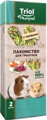 Лакомство для грызунов Triol Original для грызунов с овощами / 40161014 - фото