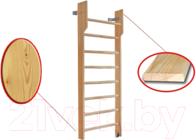 Шведская стенка Dinamika С турником ZSO-002574 (3x0.8, сосна)